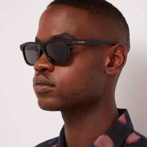 New Authentic- GUCCI Grey Square Men's Sunglasses
GG0824S 005 55 - Picture 3 of 16